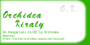 orchidea kiraly business card